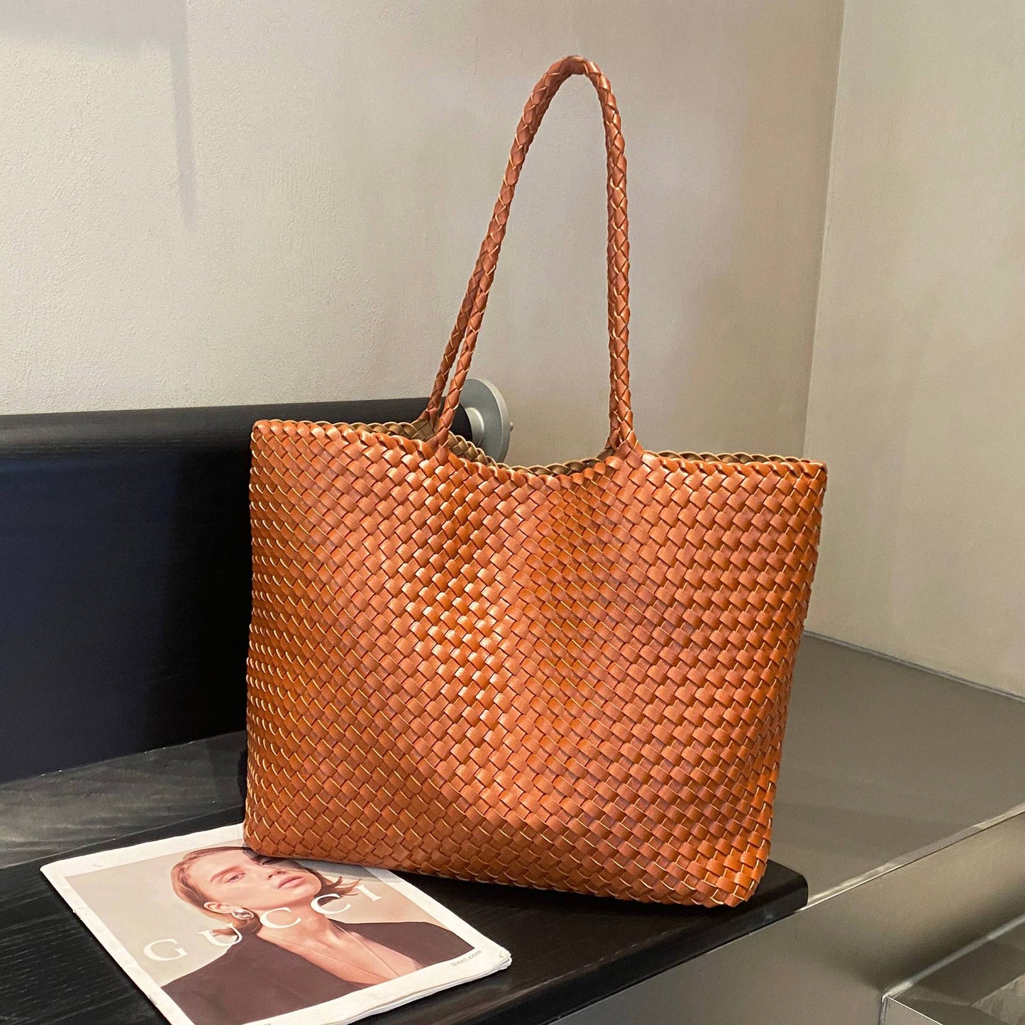 Women's Summer Hand-woven One Combination Vegetable Basket Large Women's Shoulder Bag