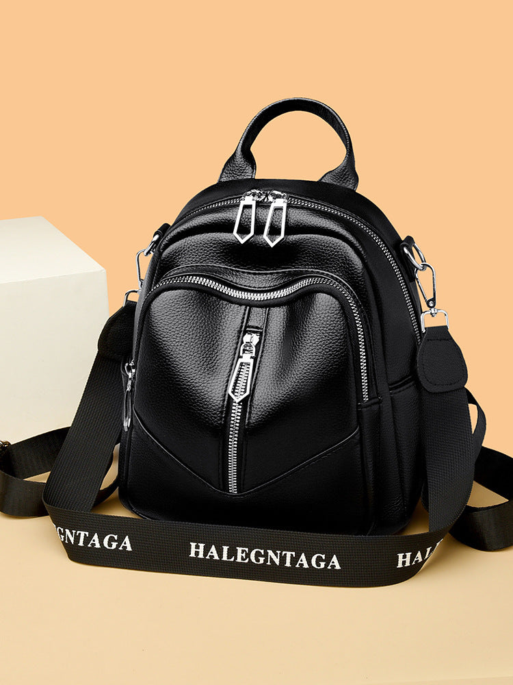 Pretty Women's Genuine Leather Simple Commuter Travel Bags