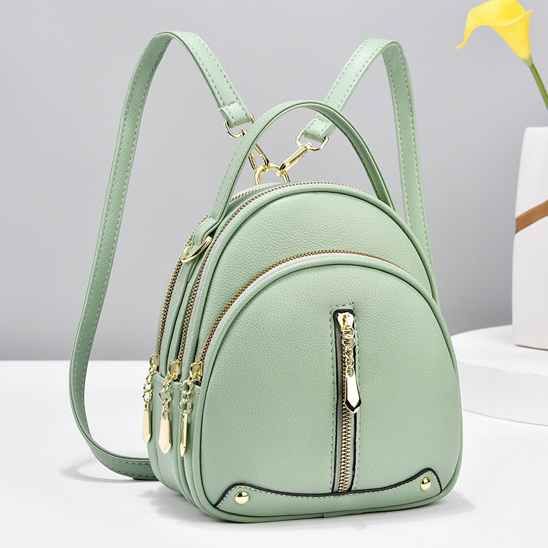Women's Fashionable Korean Style Simple Generous Round Leisure Backpack