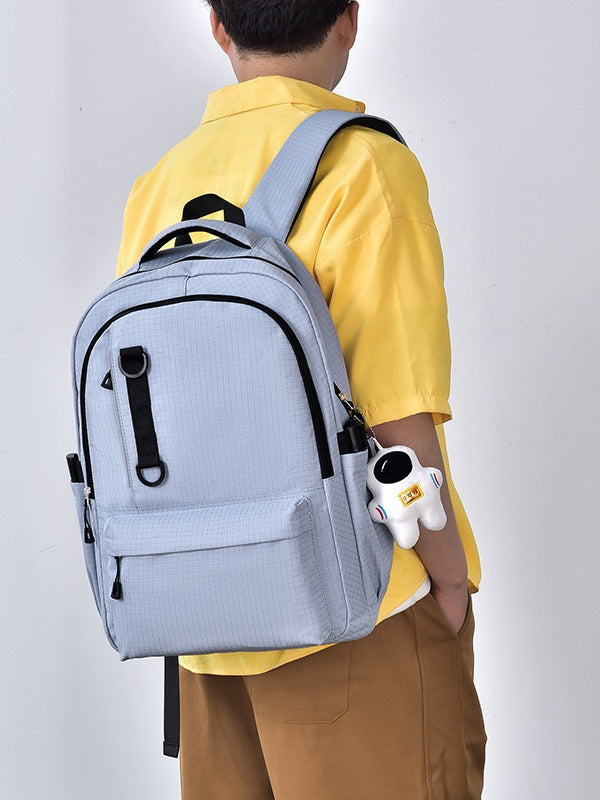 Korean Style Unisex Plaid Couple Large Capacity Backpacks