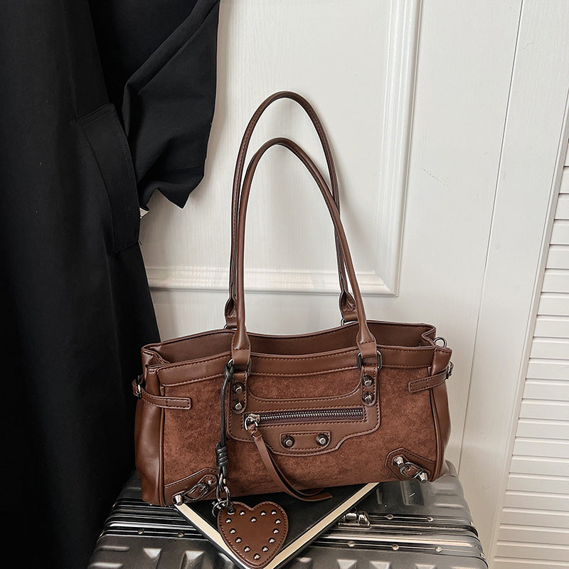 Women's Unique Rivet Zipper Locomotive Style Sweet Cool Hot Personalized Large Bags
