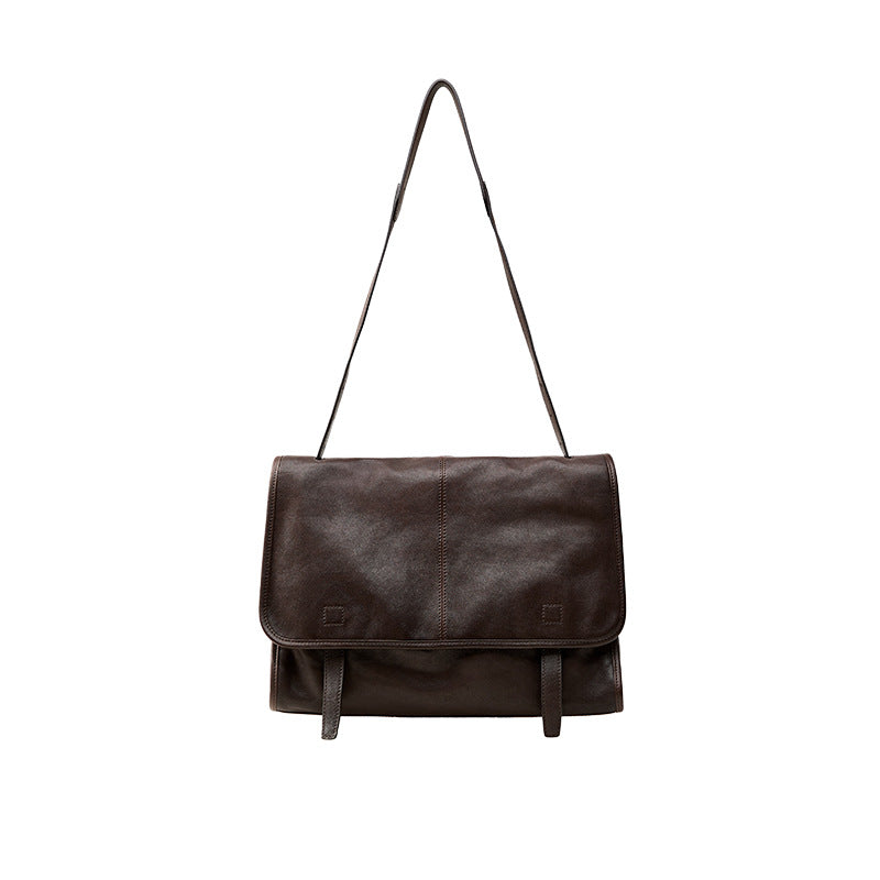 Women's Tanned Sheepskin Series Man Mail Large Capacity Bags