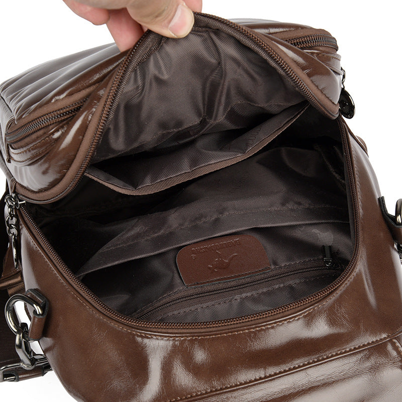 Women's Large Capacity Soft Leather Multipurpose Mother Single Women's Backpack