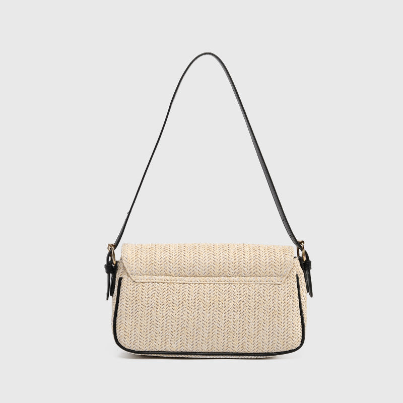 Women's Summer Straw Portable Fashion French Minority Shoulder Bags