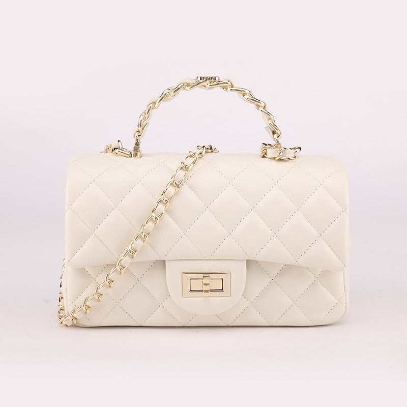 Classic Style Rhombus Chain Jelly Sweet Cute Lady Phone Bags