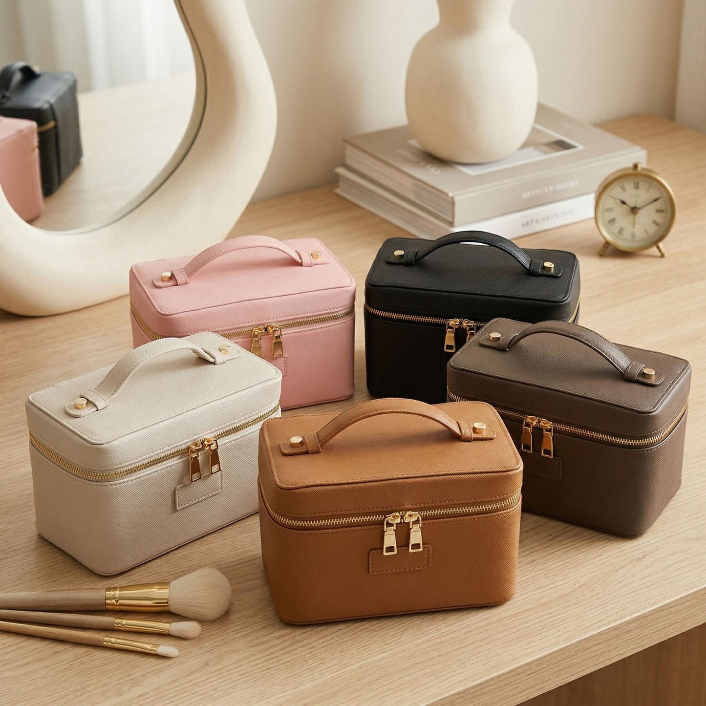 Women's Solid Color Sewing Line Waterproof Hard-wearing Storage South Bags