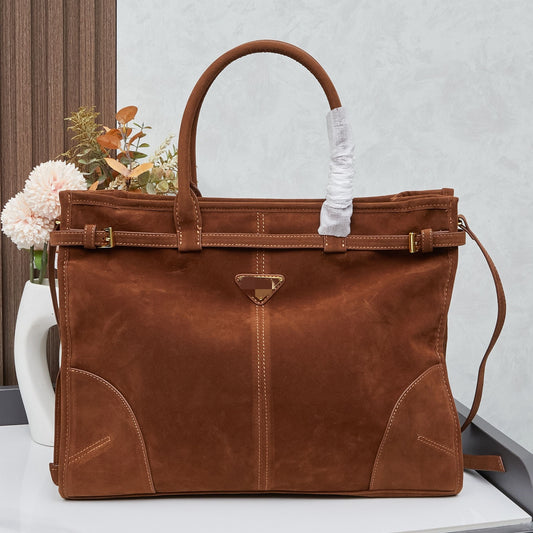 Women's High Quality Suede Matte Leather Retro Mechanical Bags