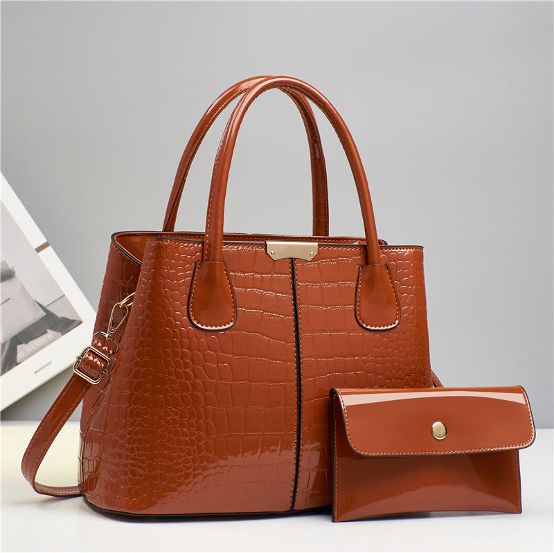 Comfortable Fashion Crocodile Pattern Single Female Handbags