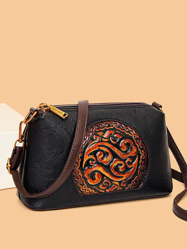 Women's Retro Ethnic Style Authentic Leather Tactile Bags