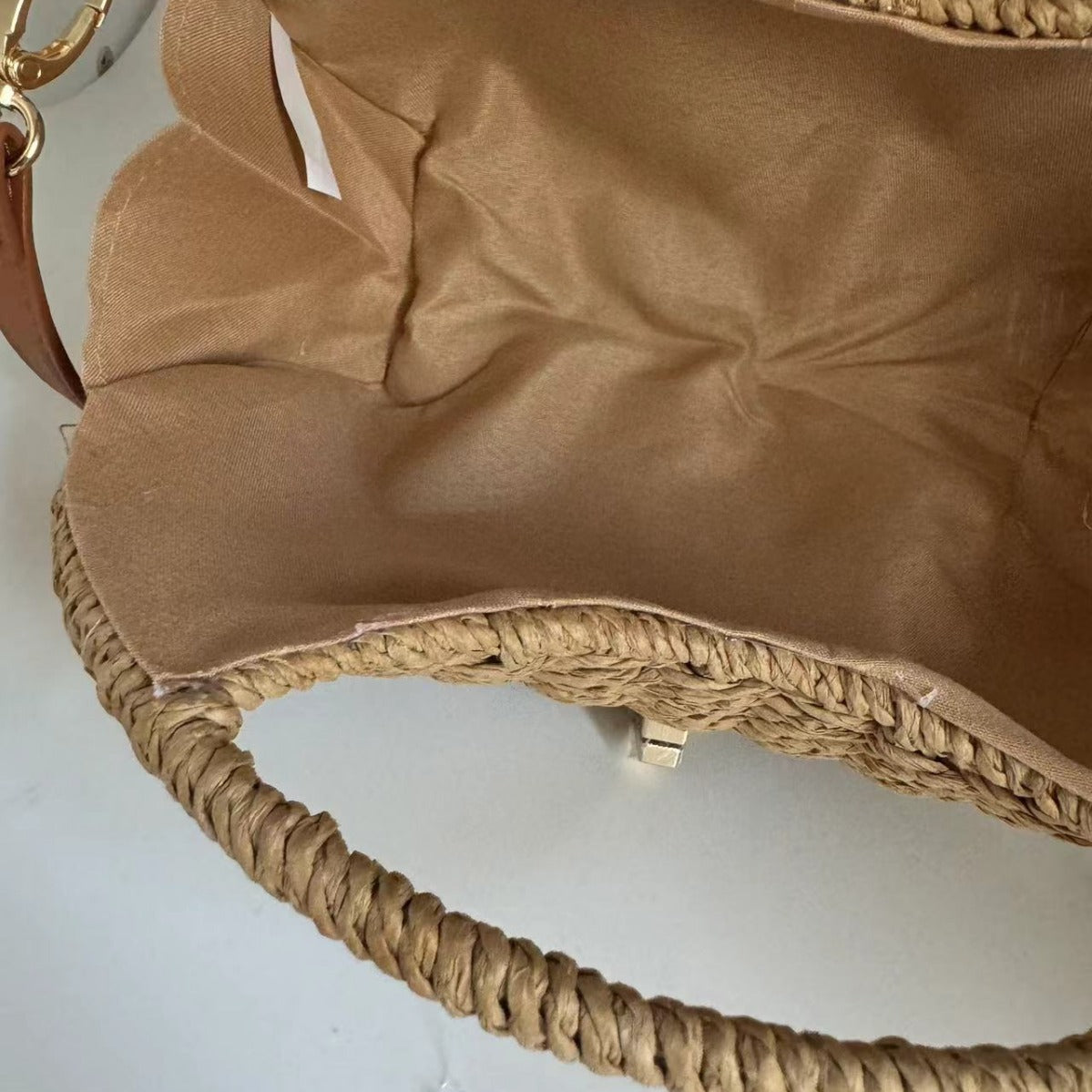 Fashion Frame Woven Hand Paper String Simple Bags