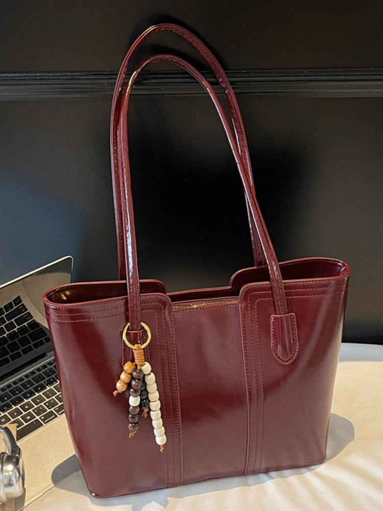 Women's Large Capacity Fashion Commuter Textured Autumn Korean Tote Bags