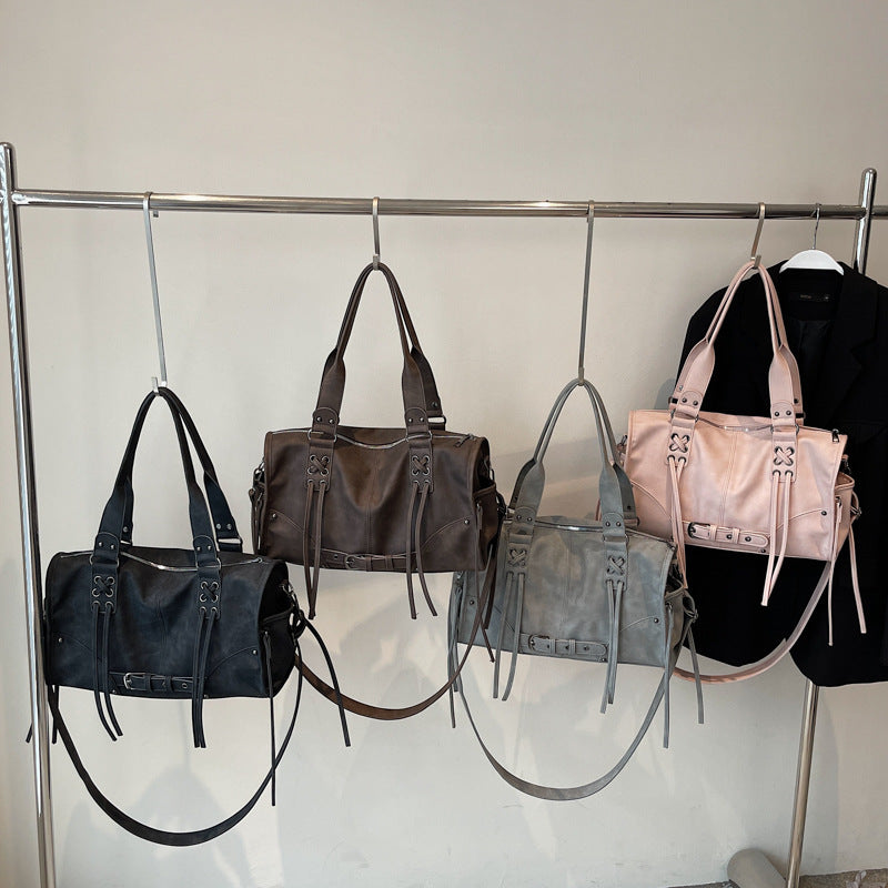 Niche Cool Large Capacity Retro Idle Tote Bag