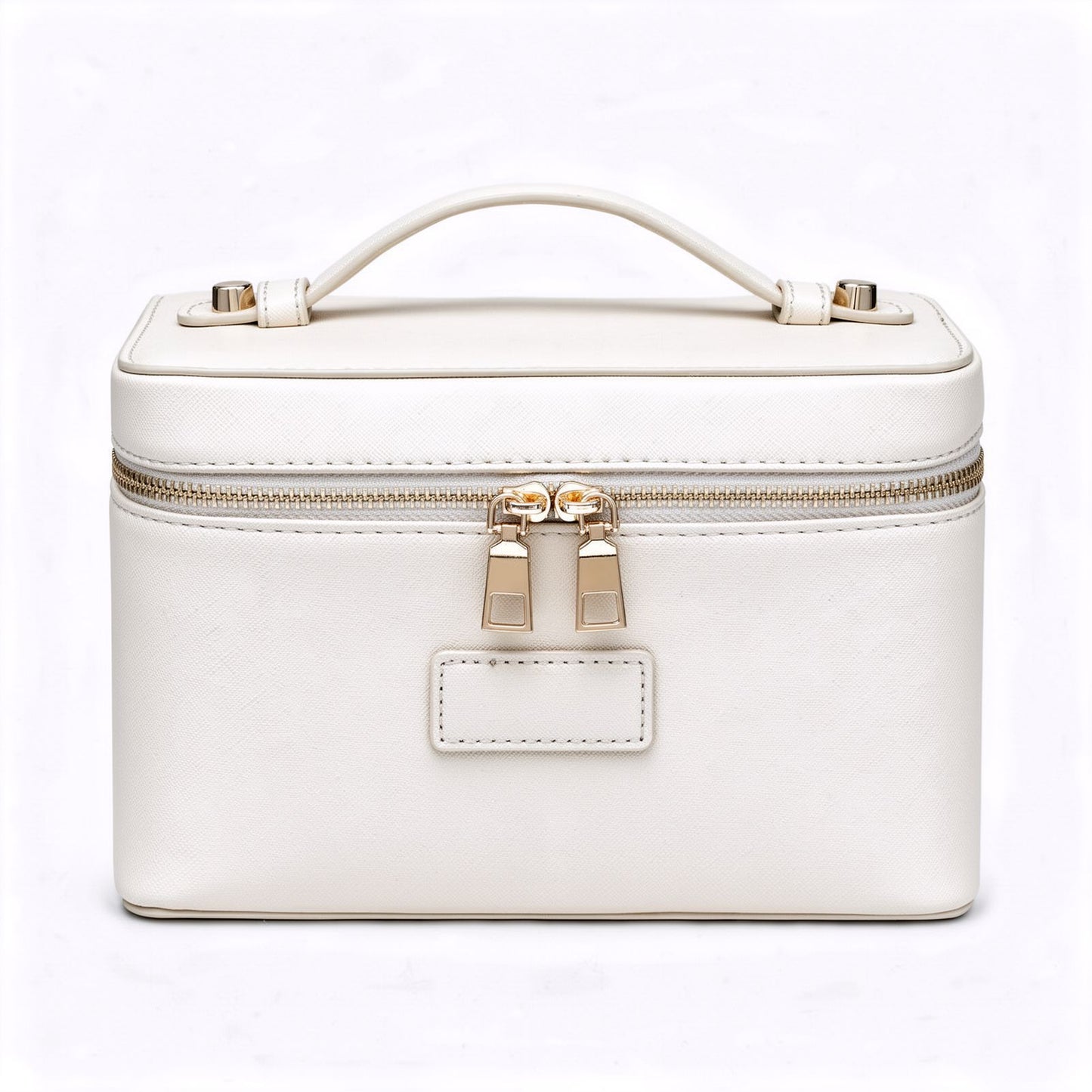 Portable With Compartment Large Capacity Leather Makeup Bag