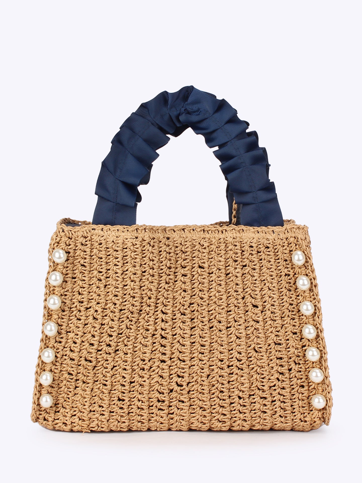 Lace Ribbon Handmade Woven Seaside Holiday Women's Shoulder Bag