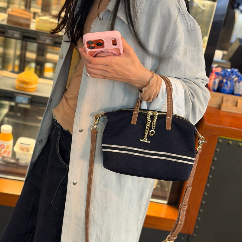 Women's Striped Denim Lightweight Light Luxury Women's Messenger Bag