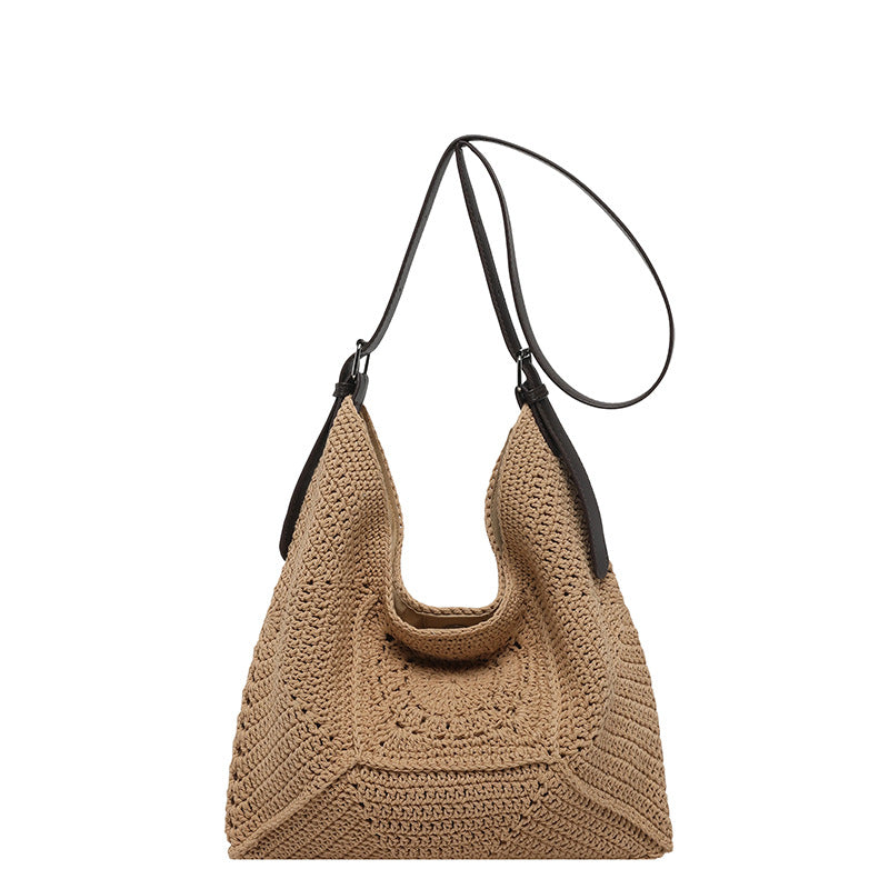 Women's Retro Hand-woven Crocheted Cotton Thread Underarm Lazy Bags