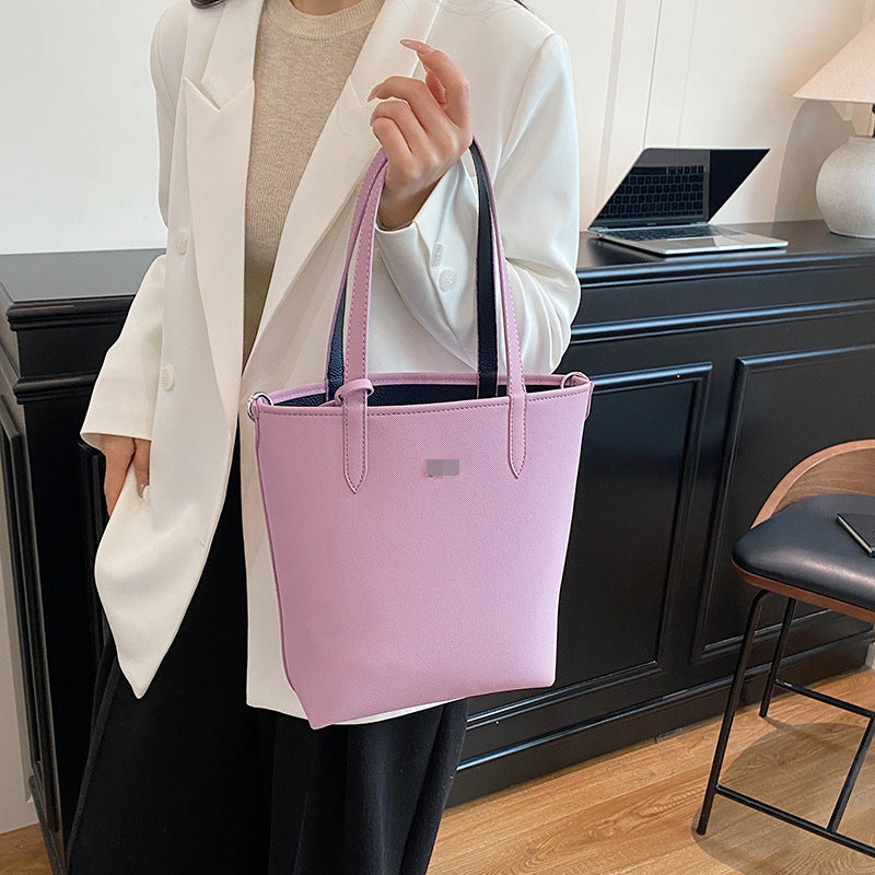 Women's Double-sided Portable Mother Thickened Shopping Commuting Trend Bags