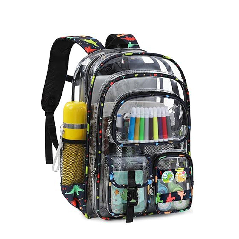 Comfortable Durable Dinosaur Unicorn Visualization Transparent Leisure Backpack
