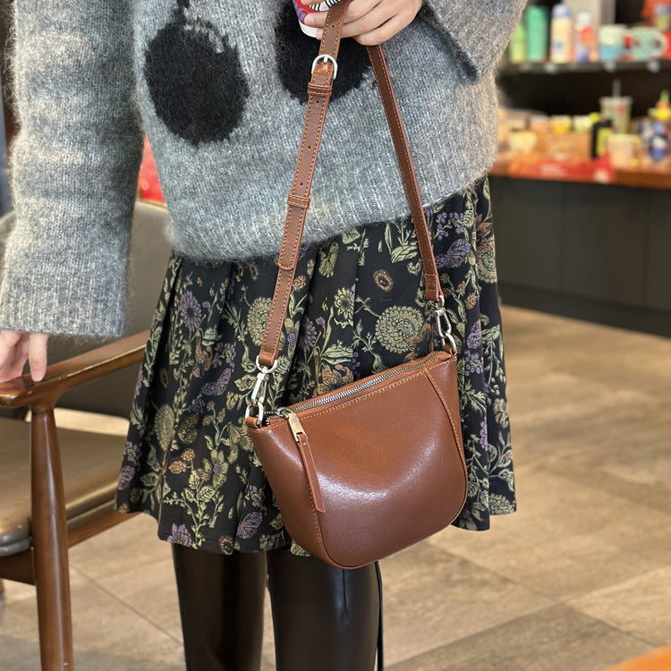 Women's Genuine Leather High-grade Niche First Layer Women's Messenger Bag
