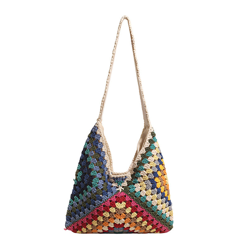 Women's Large Capacity Ethnic Style Hollow Seaside Tote Bag