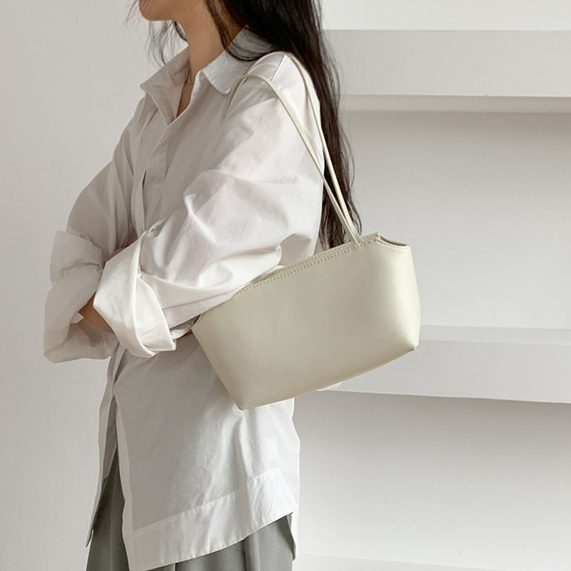 Women's Korean Simple Sheepskin Commuter Large Capacity High-grade Underarm Bag