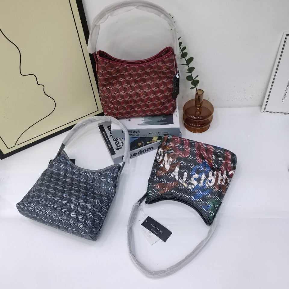 Stylish Women's Medium Printed Fashion Portable Underarm Bag