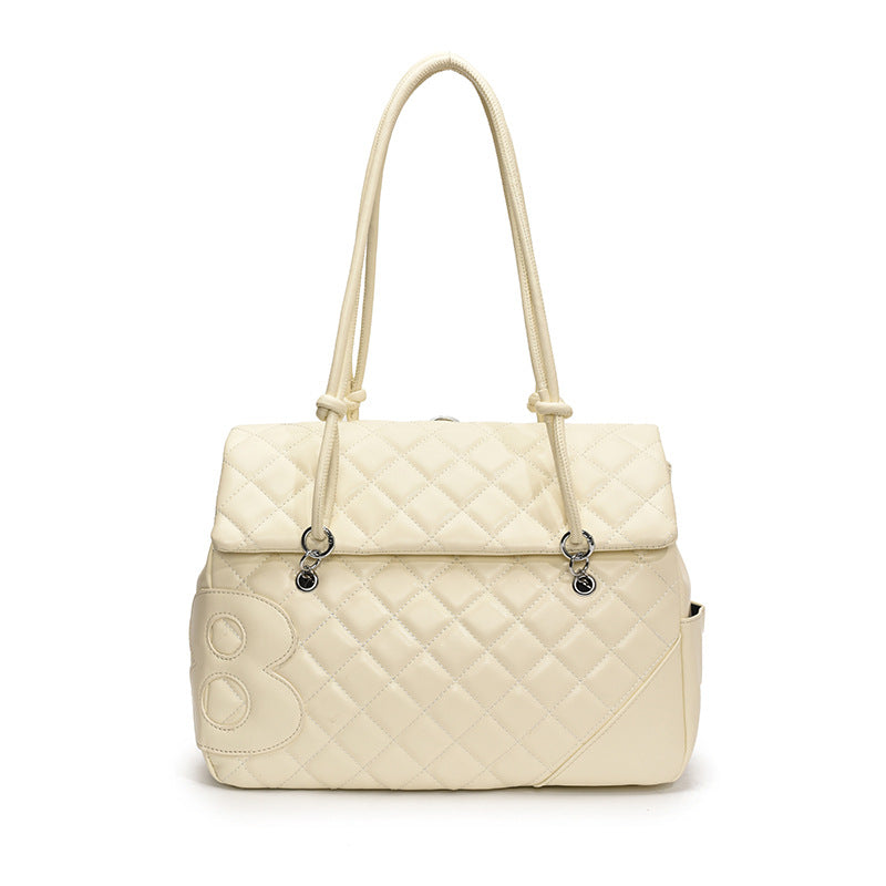 Women's Korean Style Niche Preppy Fashionable Large Capacity Diamond High-grade Backpacks