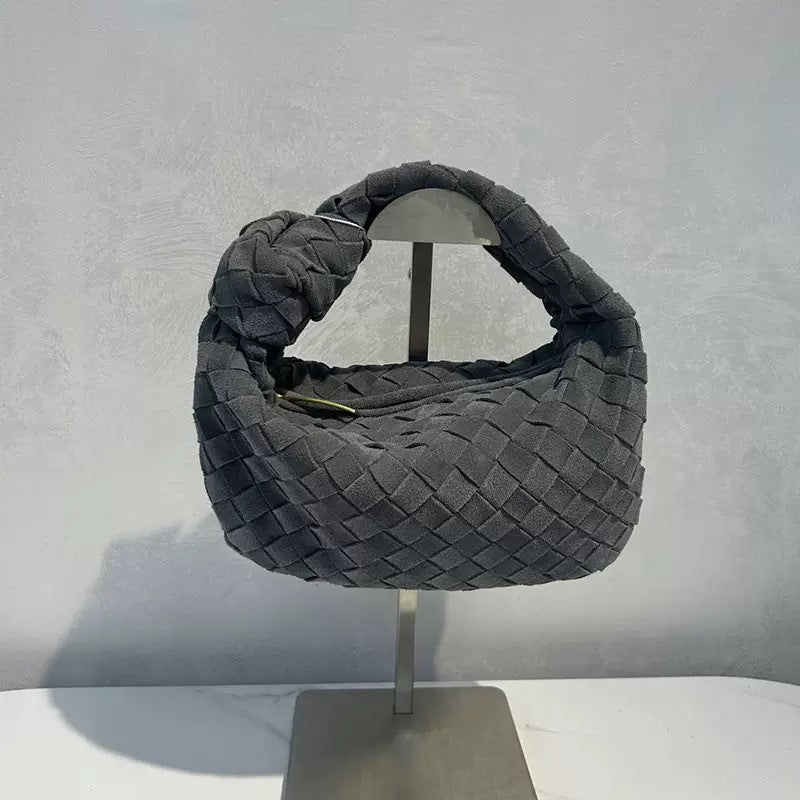 Women's Woven Fashionable Portable Dumpling Design Knotted Bags