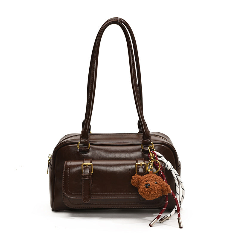 Women's South Style High Sense Pillow Retro Boston Commuter Shoulder Bags