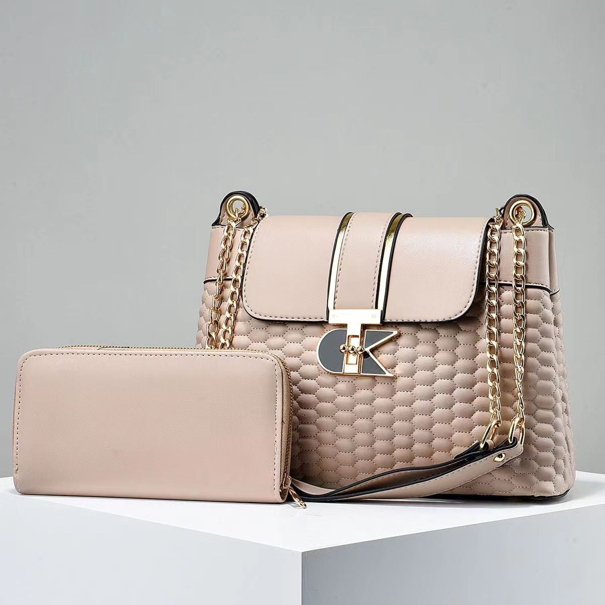 Women's Color Pleated Simple Large Capacity Portable Women's Handbag