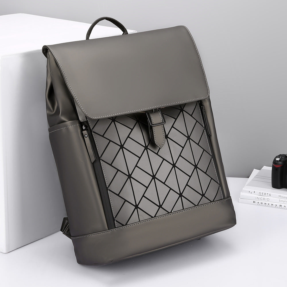 Men's Rhombus Laser Fashionable Commuter Computer Women's Messenger Bag