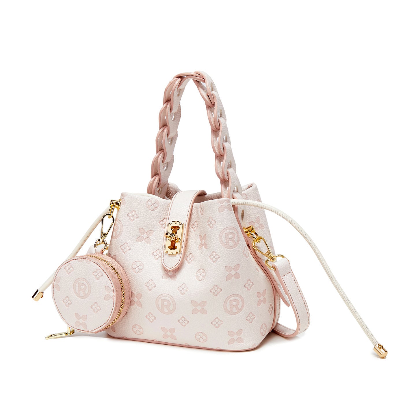 Basket Summer Portable Fashion Texture Embossed Bucket Bag