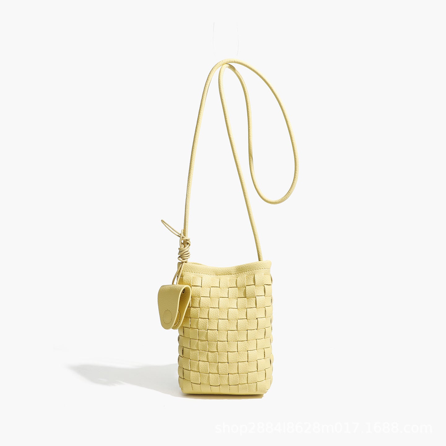 Woven Female Mini Lightweight Compact Vertical Mobile Phone Bag