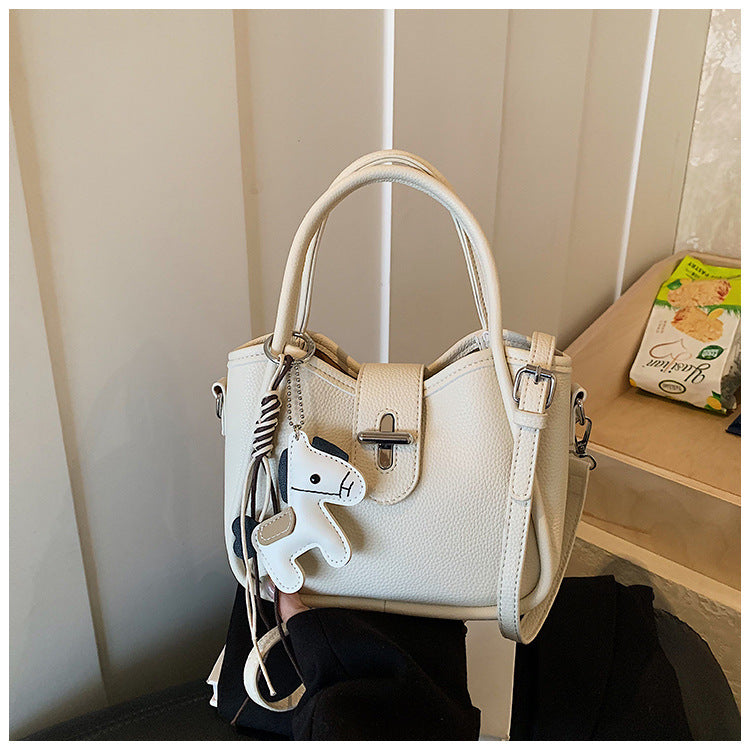 Women's Korean Style Commuter Portable Fashion Simple Bucket Bags