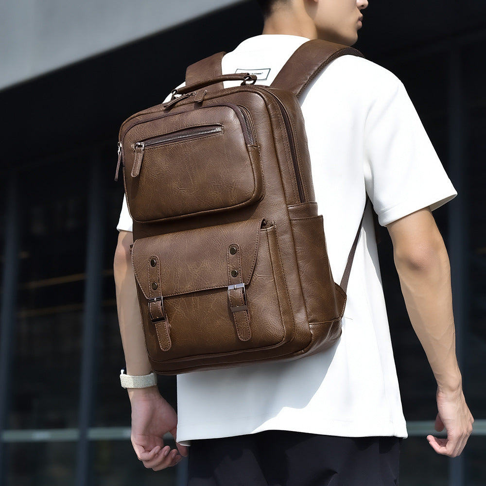 Men's Kangaroo Retro Business Computer With Leisure Backpack