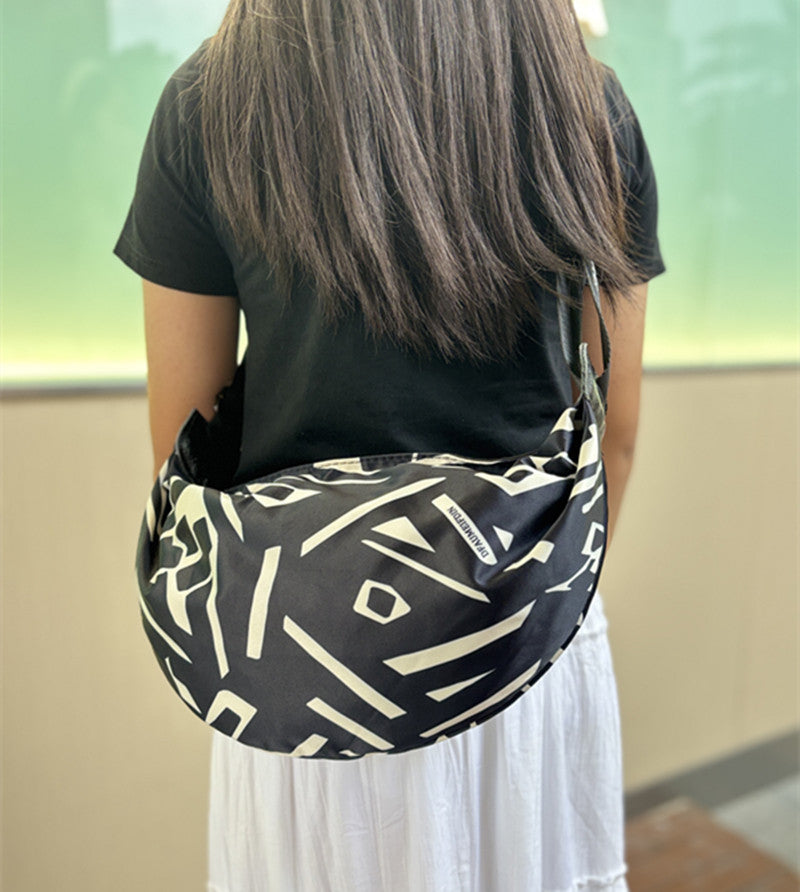 Women's & Men's Printed Selenodont Tiger Tide Genuine Leather Women's Messenger Bag