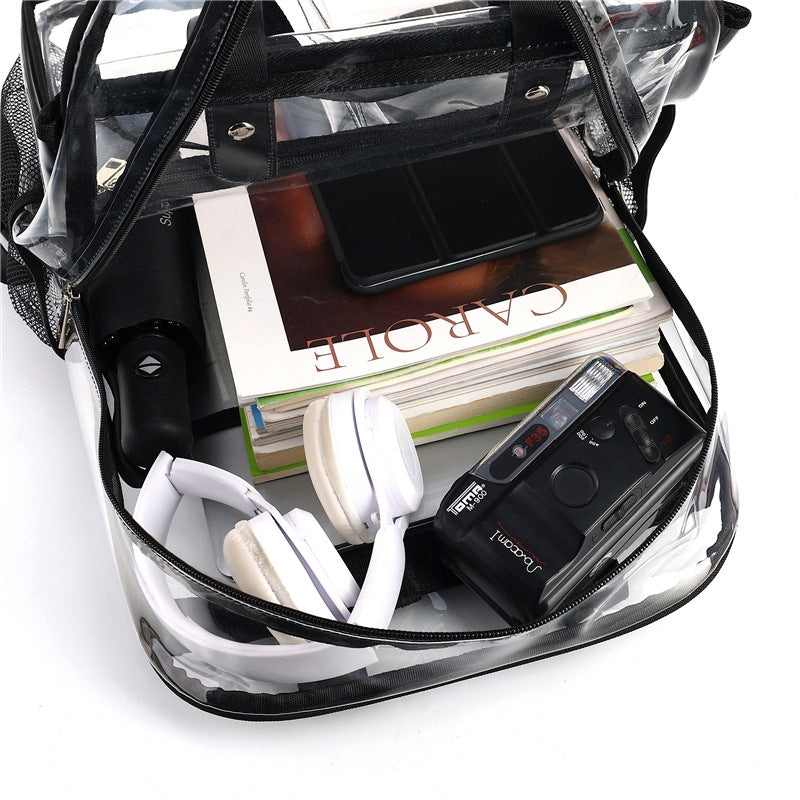 Transparent Large Capacity Short Trip Computer Leisure Backpack