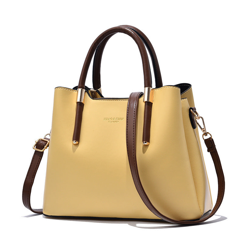 Women's Fashionable Soft Leather Large Capacity Elegant Mother Women's Handbag
