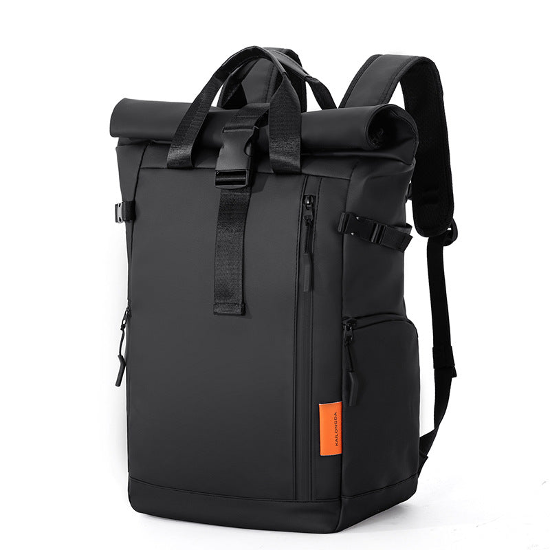Men's Trendy Roll Top Large Capacity Leisure Backpack
