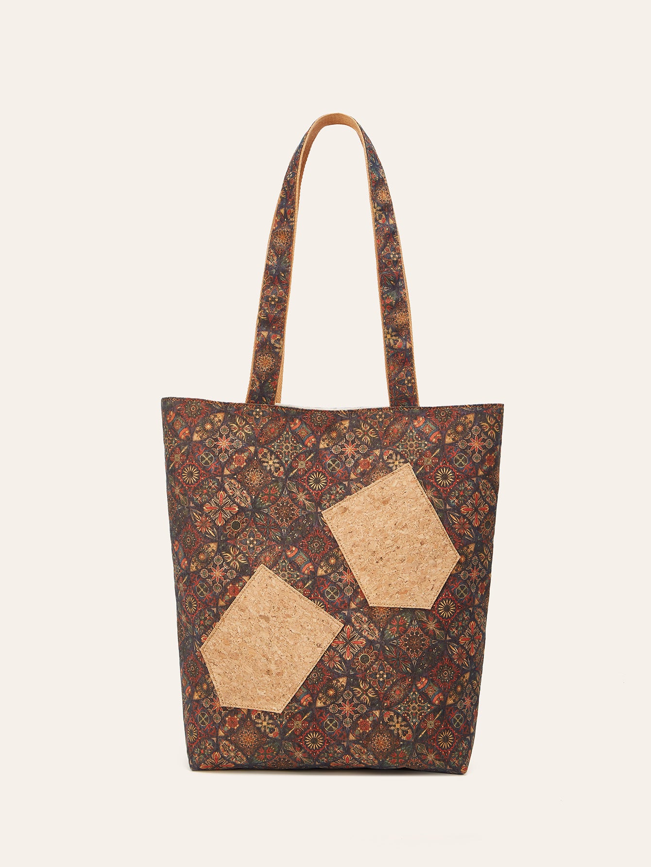 Fashion Retro Printed Cork Bohemian Commuter Women's Shoulder Bag