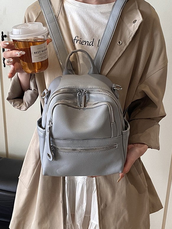 Fashion Feeling Large Capacity Soft Solid Women's Backpack