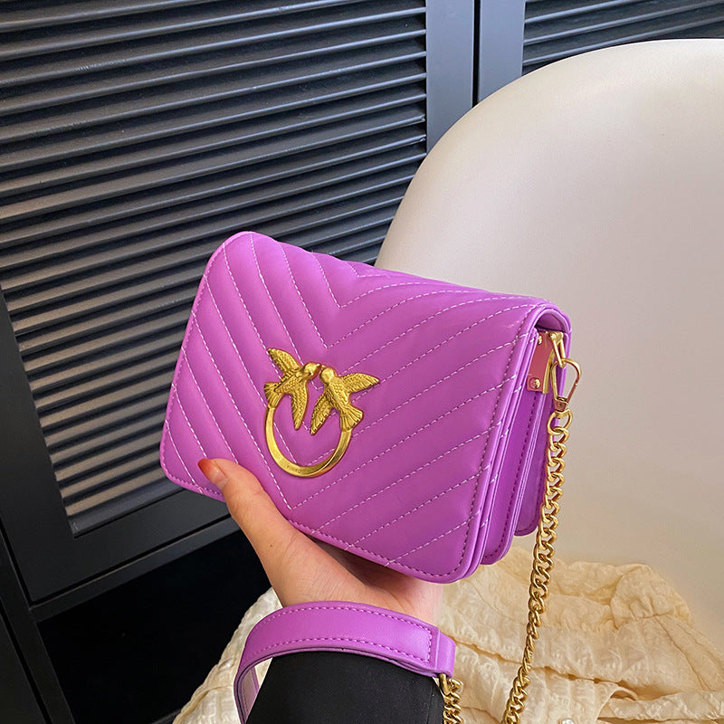 Women's Pinko Trendy Design Swallow Fashion Chain Women's Messenger Bag