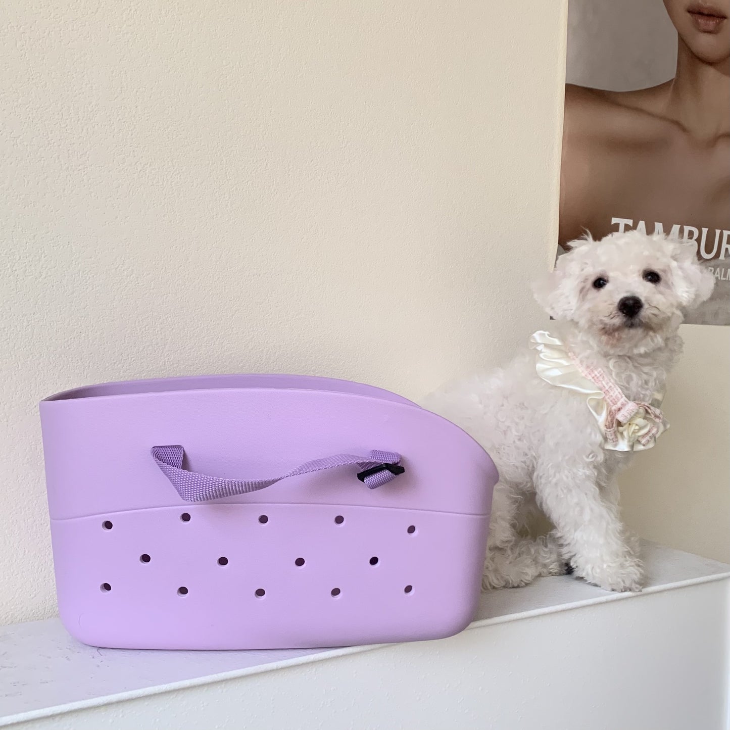 Women's Pet Convenient Material Hole Storage Handbags