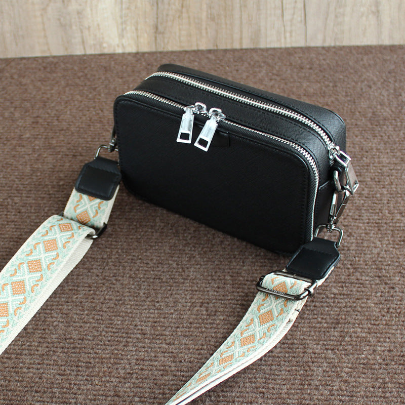 Leather Western Style One Underarm Wide Small Square Bags