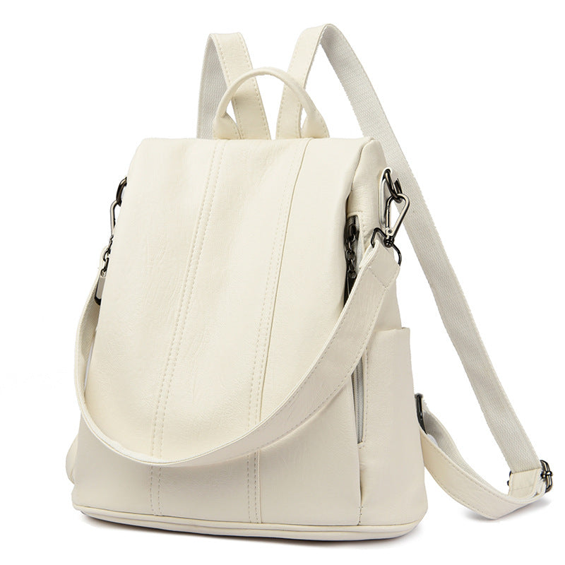 Women's Retro Fashion High Sense Simple Versatile Large Backpacks