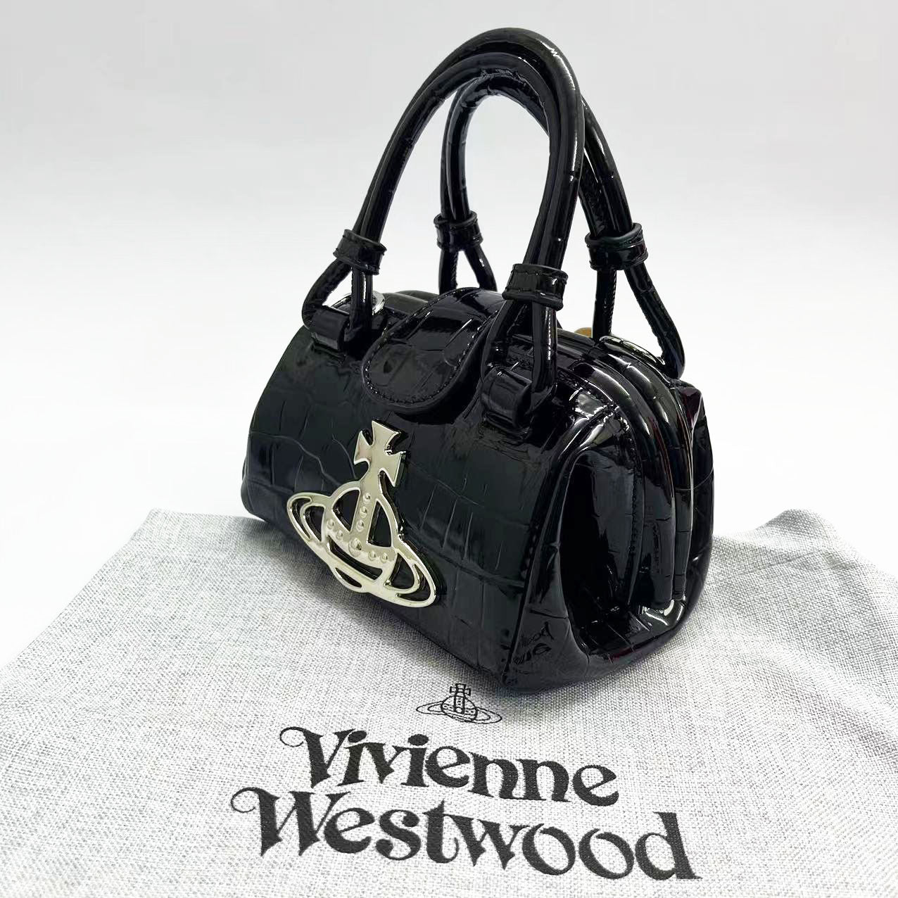 Portable Chain Mini Crocodile Pattern Patent Leather Women's Messenger Bag