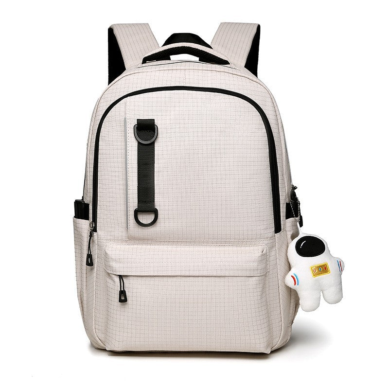 Style Unisex Plaid Couple Large Capacity Leisure Backpack