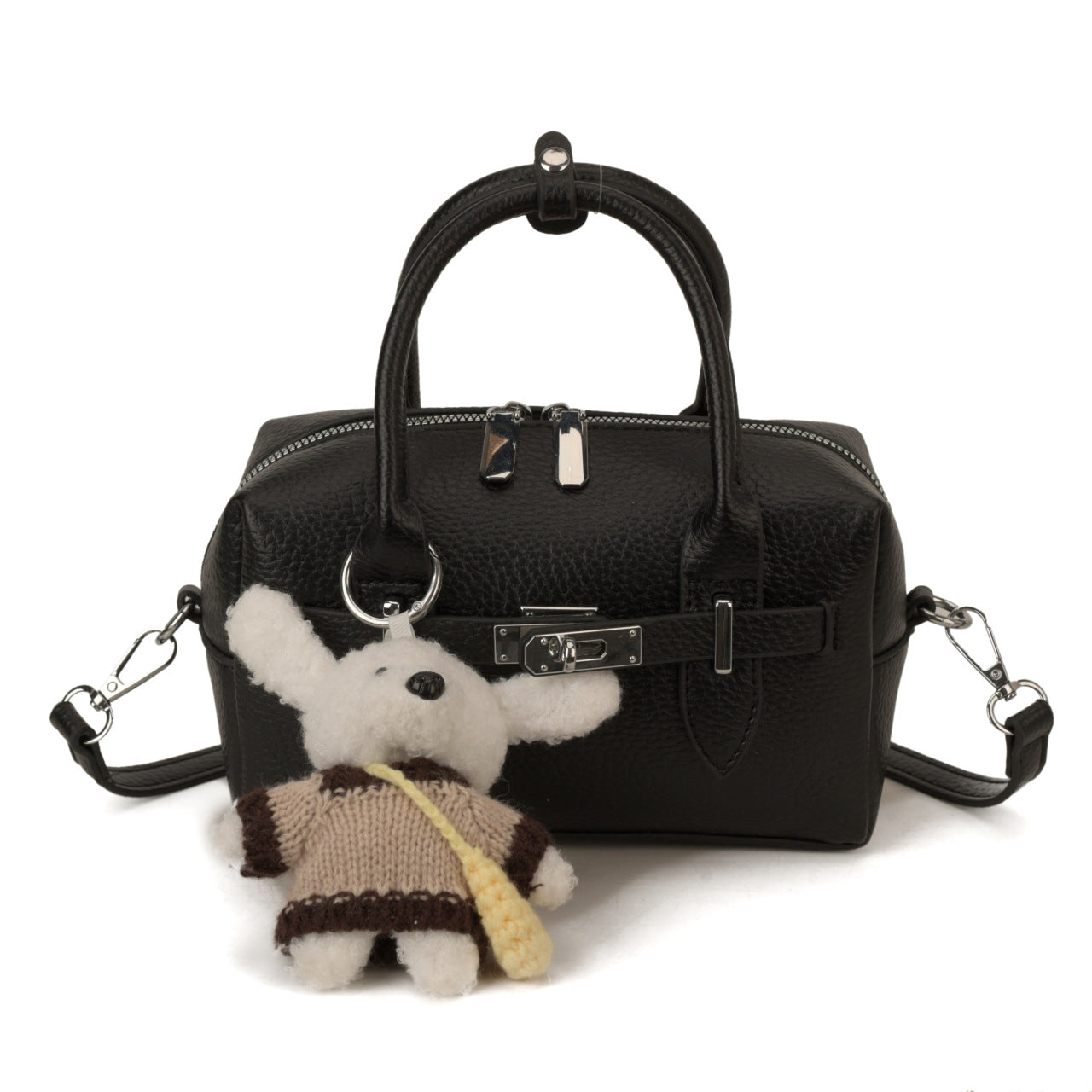 Women's Niche Solid Color Lychee Pattern Pillow Women's Handbag