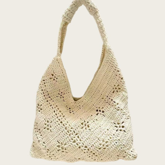 Weaving Artistic Style Wool Seaside Holiday Shoulder Bags