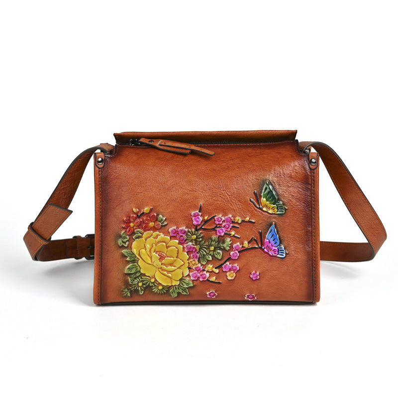 Women's Ethnic Style National Retro First Layer Shoulder Bags